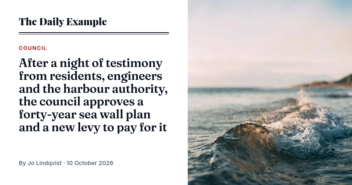The same card with a 28-word headline shrunk to six lines